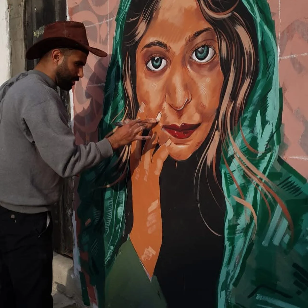 Gaze of the Homeland mural in Gaza